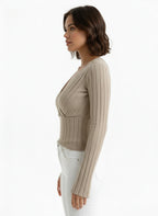 Amelia™ I Luxe Wrap Sweater - Bright Olive