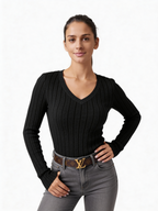 Amelia™ I Luxe Wrap Sweater - Black